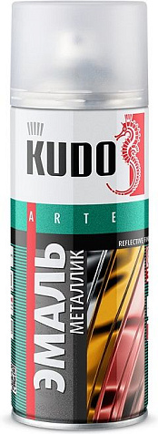 Эмаль-аэрозоль Kudo KU-1025 универсальная, металлик, алюминевая, 0.52 л купить в СОМ