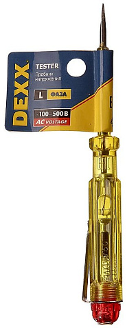 Отвертка индикаторная DEXX, 100-500В, 120мм купить в СОМ