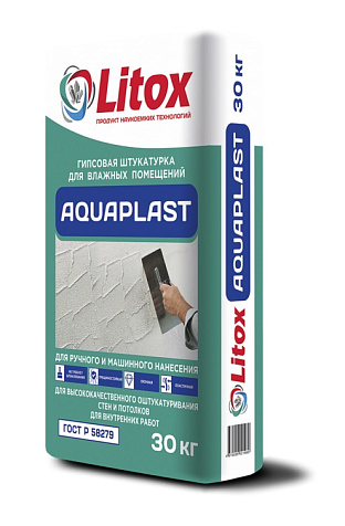 Штукатурка гипсовая ЛИТОКС AQUAPLAST, 30 кг купить в СОМ